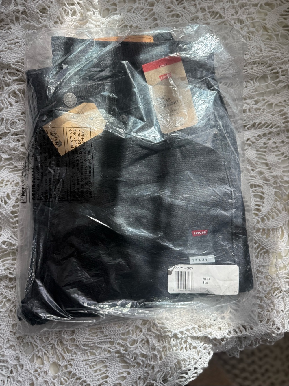 Levi's 565 Loose Straight Black Jeans